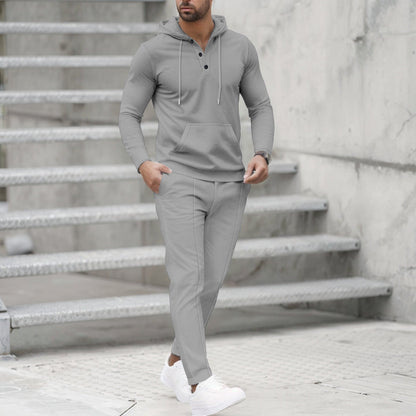 Herren Kapuzen-Sweatset Mit Taschen Modern Sportlich