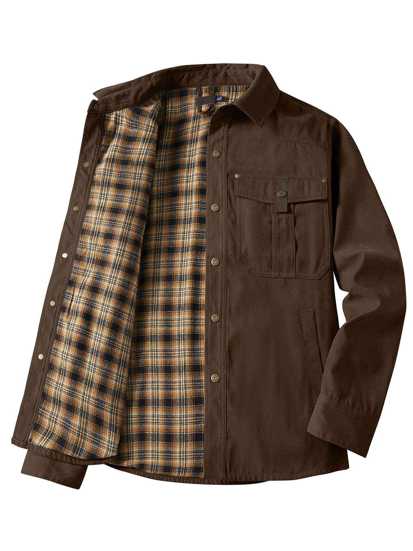 Herren Arbeitsjacke Flanell gefüttert Warm