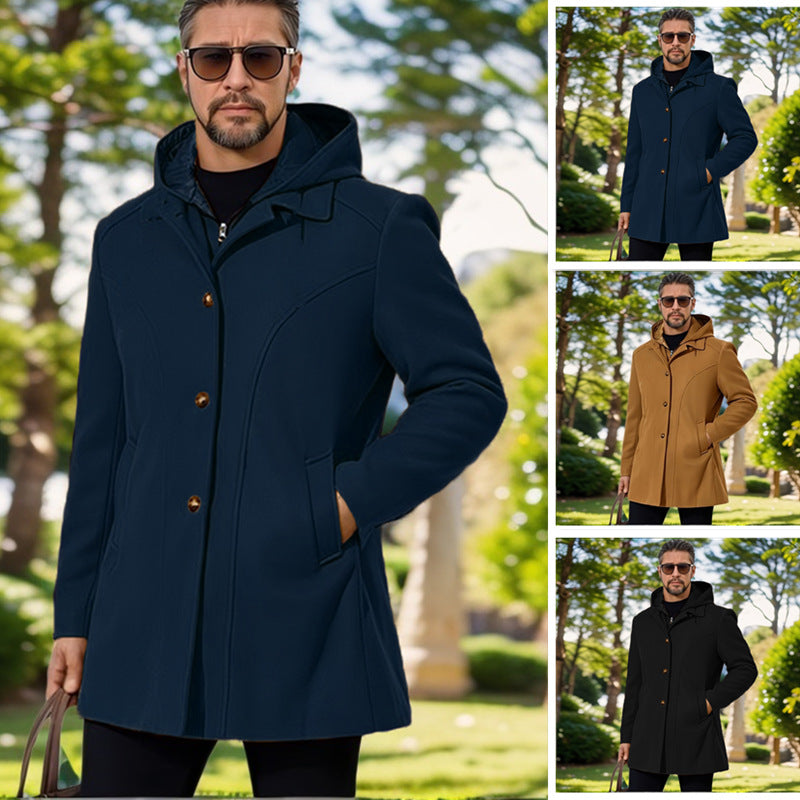 Herren Jacke Übergangsjacke mit Kapuze Modern Slim Fit - BerlinGlamour