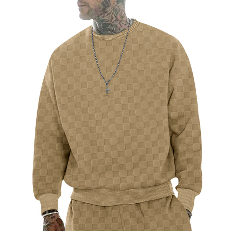 Herren Oversize Pullover Lässig Strukturiert Weite Passform