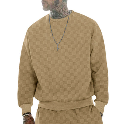 Herren Oversize Pullover Lässig Strukturiert Weite Passform