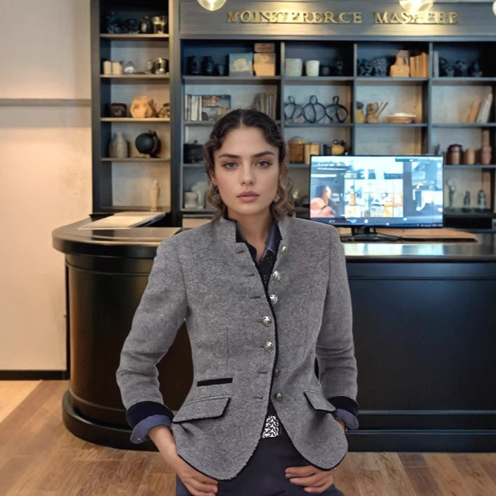 Damenblazer Elegant Modern mit Knopfleiste