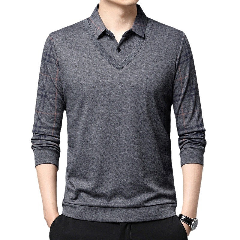 Herren Pullover V-Ausschnitt Modern Strukturiert Elegent