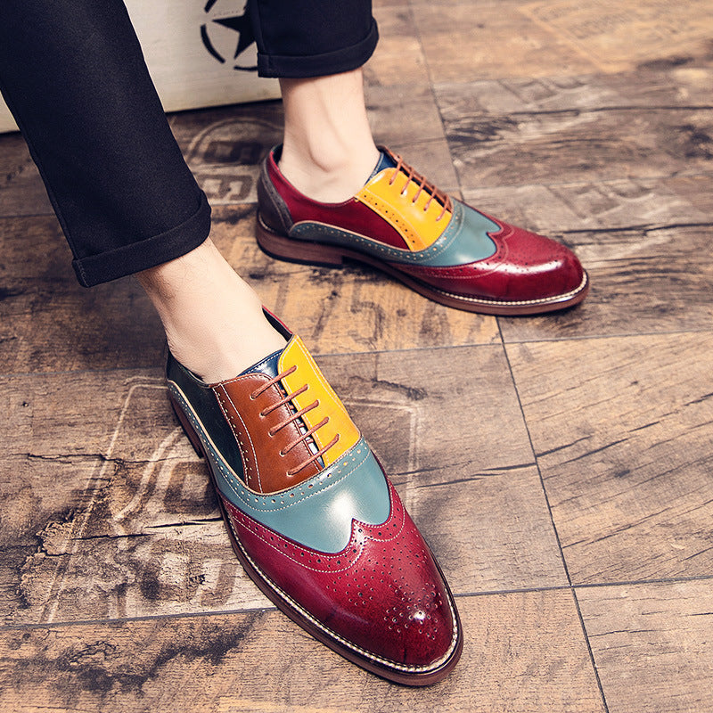 Damen Schuhe Elegante Brogue Leder Schwarz