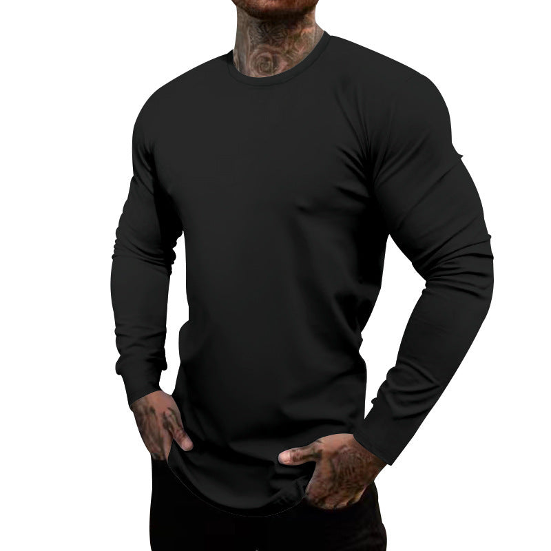 Herren T-Shirt Langarm Elastisch Feuchtigkeitstransportierend