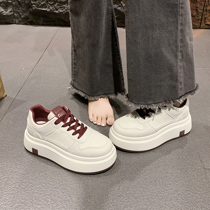 Damen Plateau Sneaker Bequem Atmungsaktiv Komfortabel