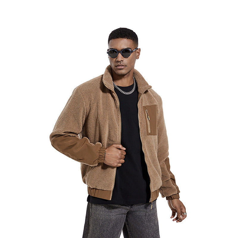 Die neue Bezeichnung lautet: Hochwertige Fleecejacke mit Kragen und seitlichen Reißverschlusstaschen BerlinGlamour