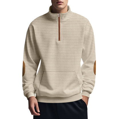Herren Hoodie Sportlich mit Reißverschluss Grau