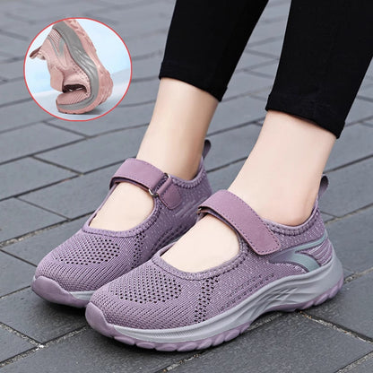 Damen Sneaker Komfortable Slip-On Schuhe Bequem Klettverschluss - BerlinGlamour