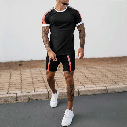 Herren Freizeit Set Sportlich Modern mit Trend Akzenten