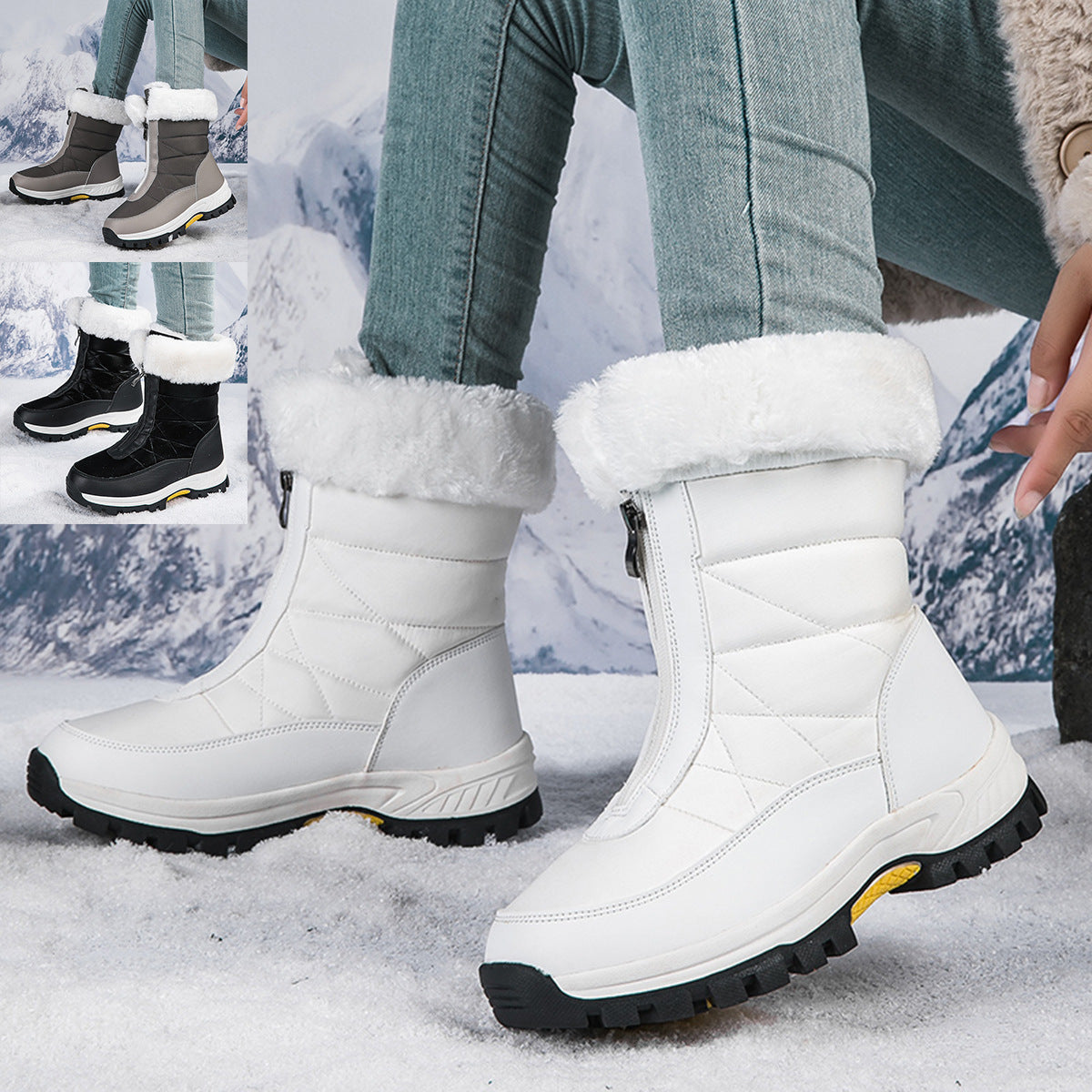 Damen Winterstiefel Warm Isoliert Rutschfest Wasserfest - BerlinGlamour