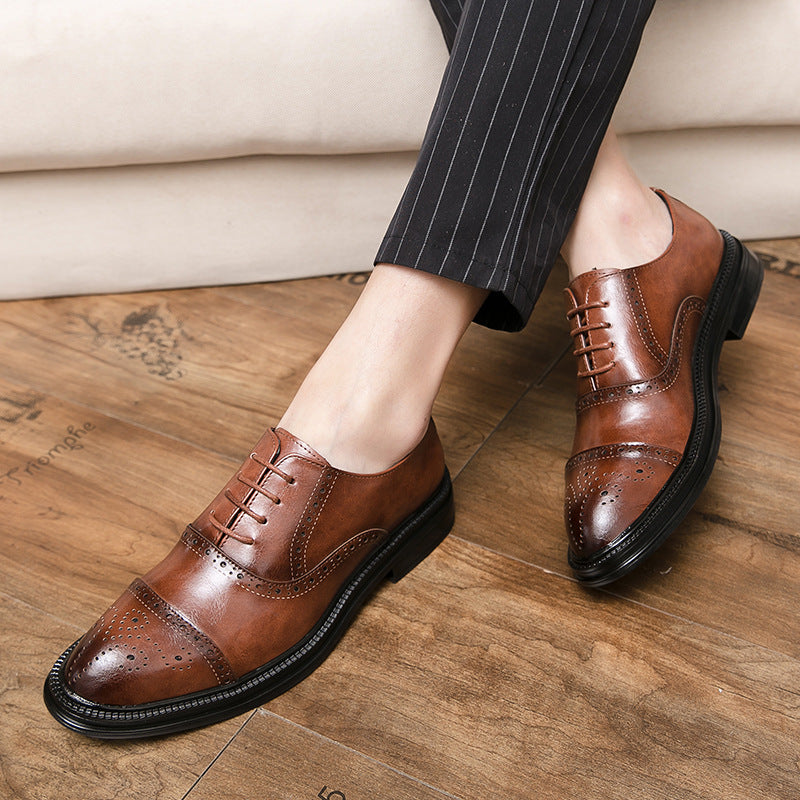 Damen Brogues Leder Schuhe Klassisch Elegantes Design