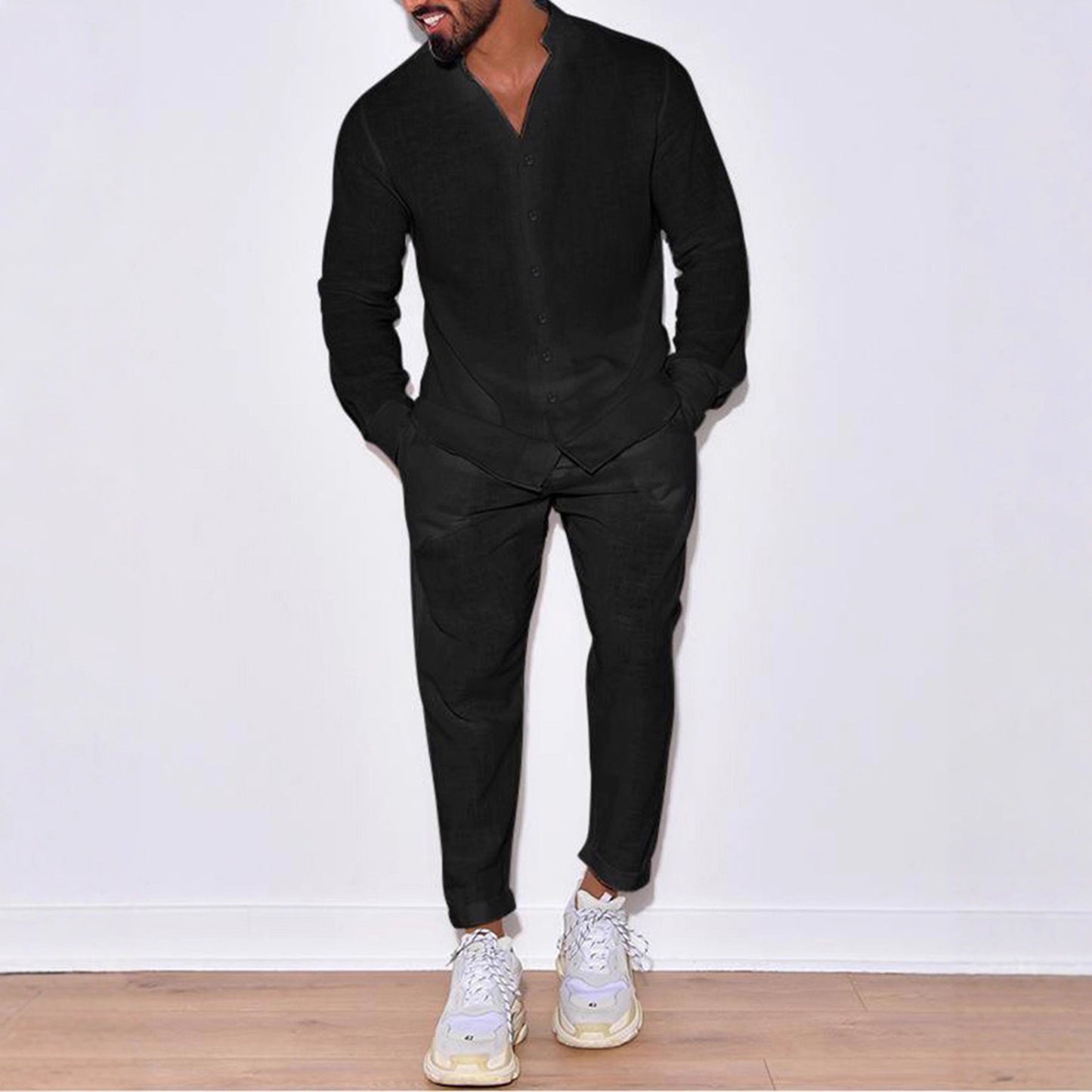 Herren Schlafanzug Set Bequem Stylisch 2-teilig