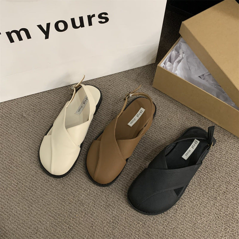 Damen Sandalen Komfortabel Klettverschluss Modern - BerlinGlamour