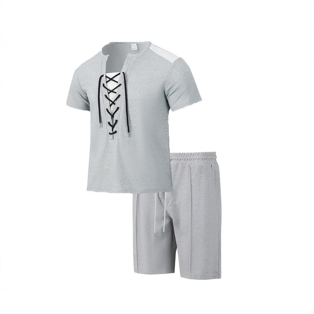 Herren Sportset Mit Schnürung Modern Sportlich