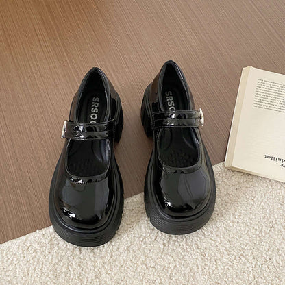 Damen Schuhe Mary Jane Blockabsatz Elegant Modisch