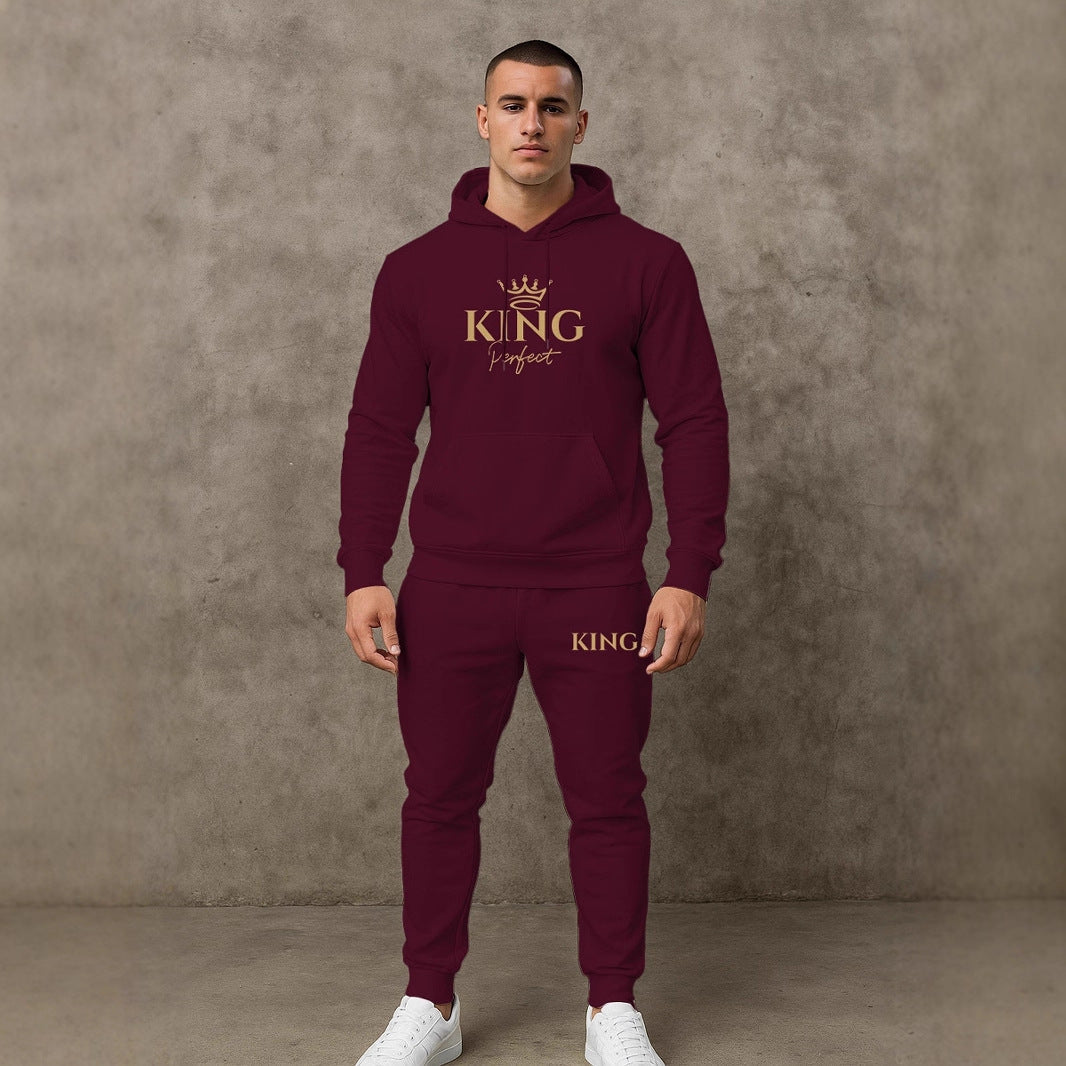 Herren Sportswear Set Kapuzenpullover Jogginghose Grau - BerlinGlamour