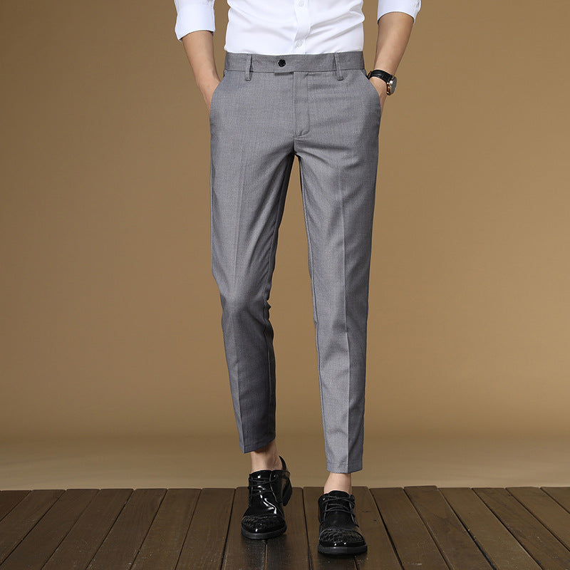 Herren Anzughose Slim Fit mit feiner Struktur
