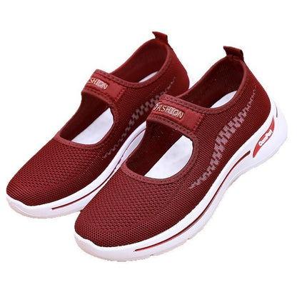 Damen Sneaker Slip-On Weite Passform Elastisch Bequem