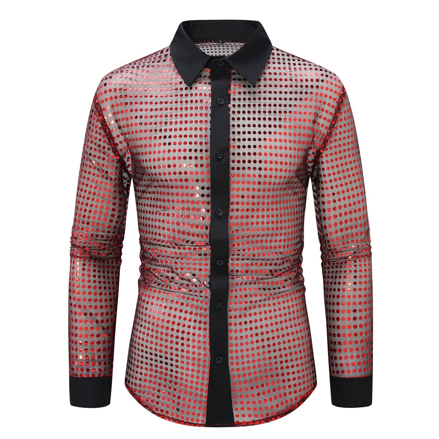 Herren Hemd Modern mit Netzdesign Trendig