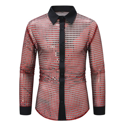 Herren Hemd Modern mit Netzdesign Trendig