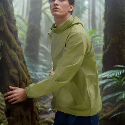 Herren Outdoor-Jacke Wetterfest Verstellbares Kapuzen-System