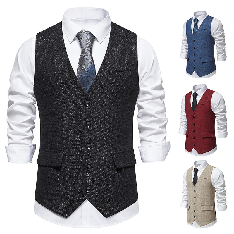 Herren Weste Elegant Mit Knöpfen Slim Fit - BerlinGlamour