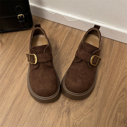 Damen Mokassins mit Schnallenverschluss Modern Schuhe
