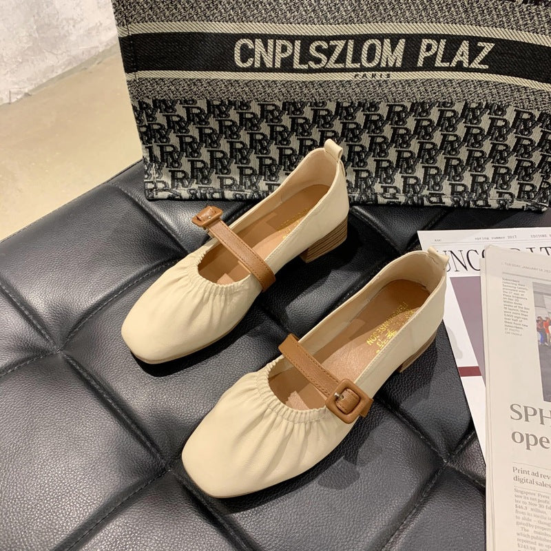 Damen Ballerinas Bequem Riemchen Design Modisch