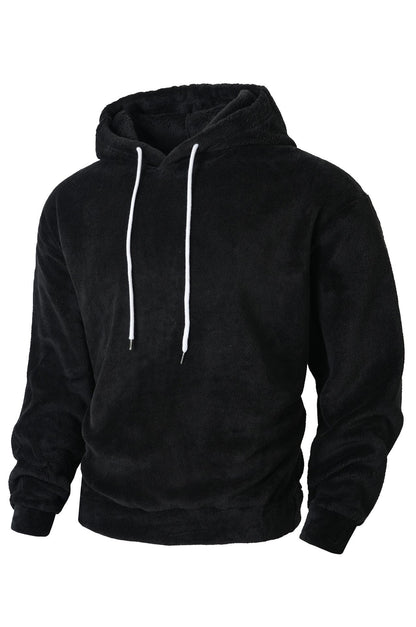 Herren Sweatshirt Kapuzenpullover Weich Fleece Grau