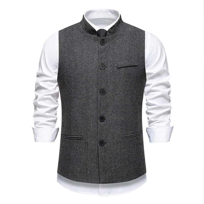 Herren Weste Elegant Strukturiert Modern