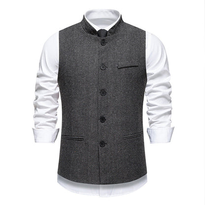 Herren Weste Elegant Strukturiert Modern