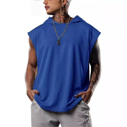 Herren Kapuzenshirt Ärmellos Modern Baumwolle