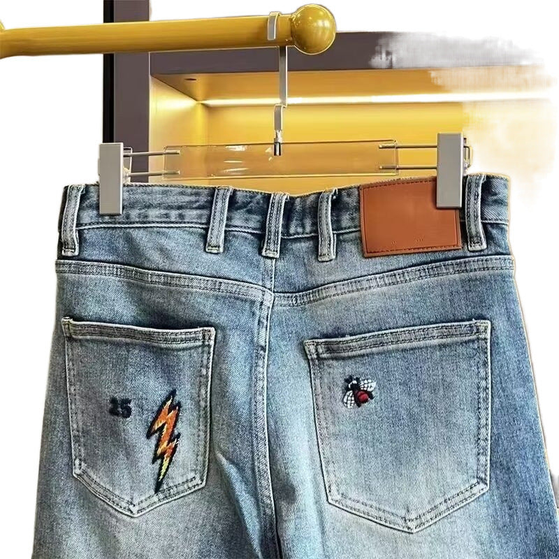 Damen Jeans Lässig Mit Stickdesign Trendy