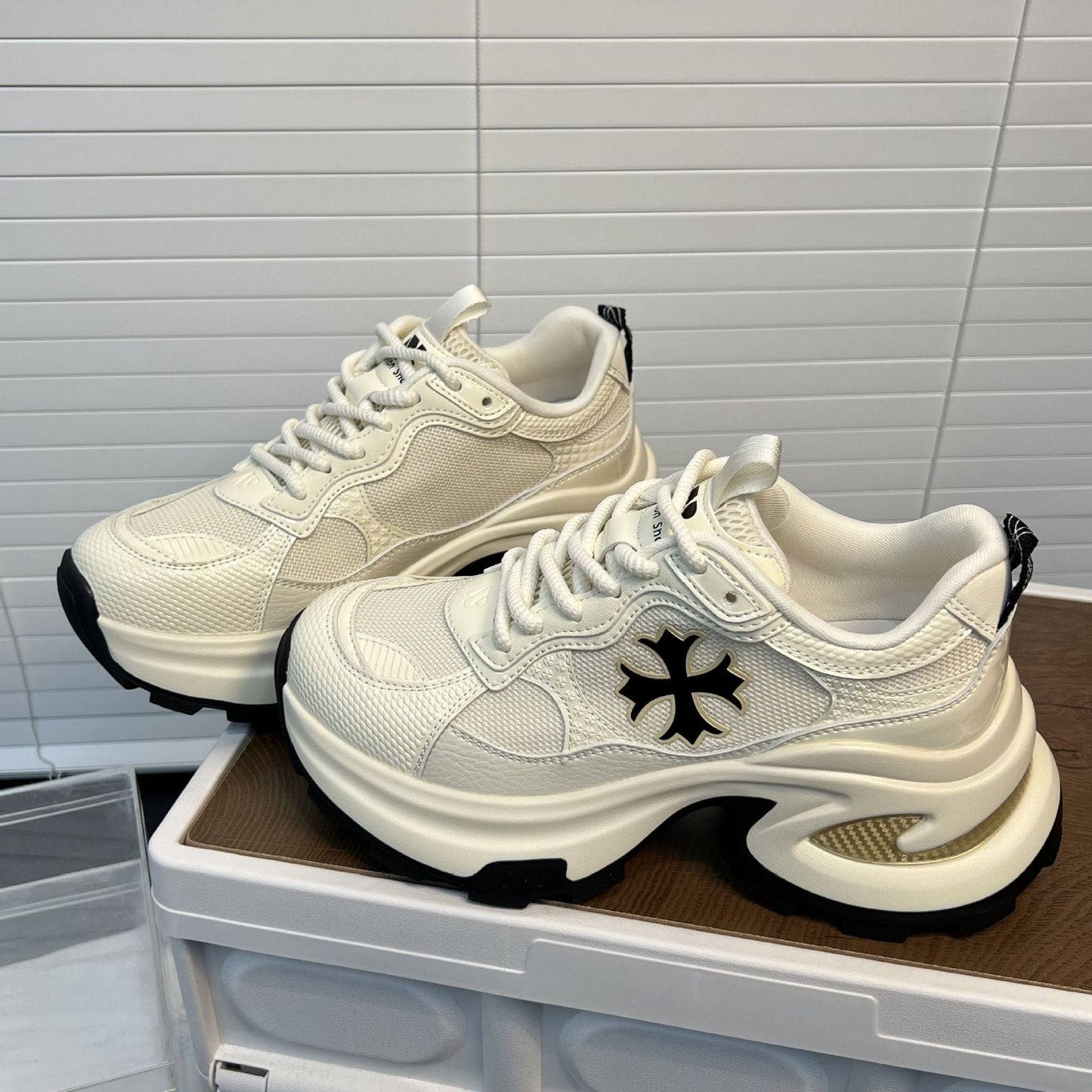 Damen Sneaker Chunky atmungsaktiv Sportlich