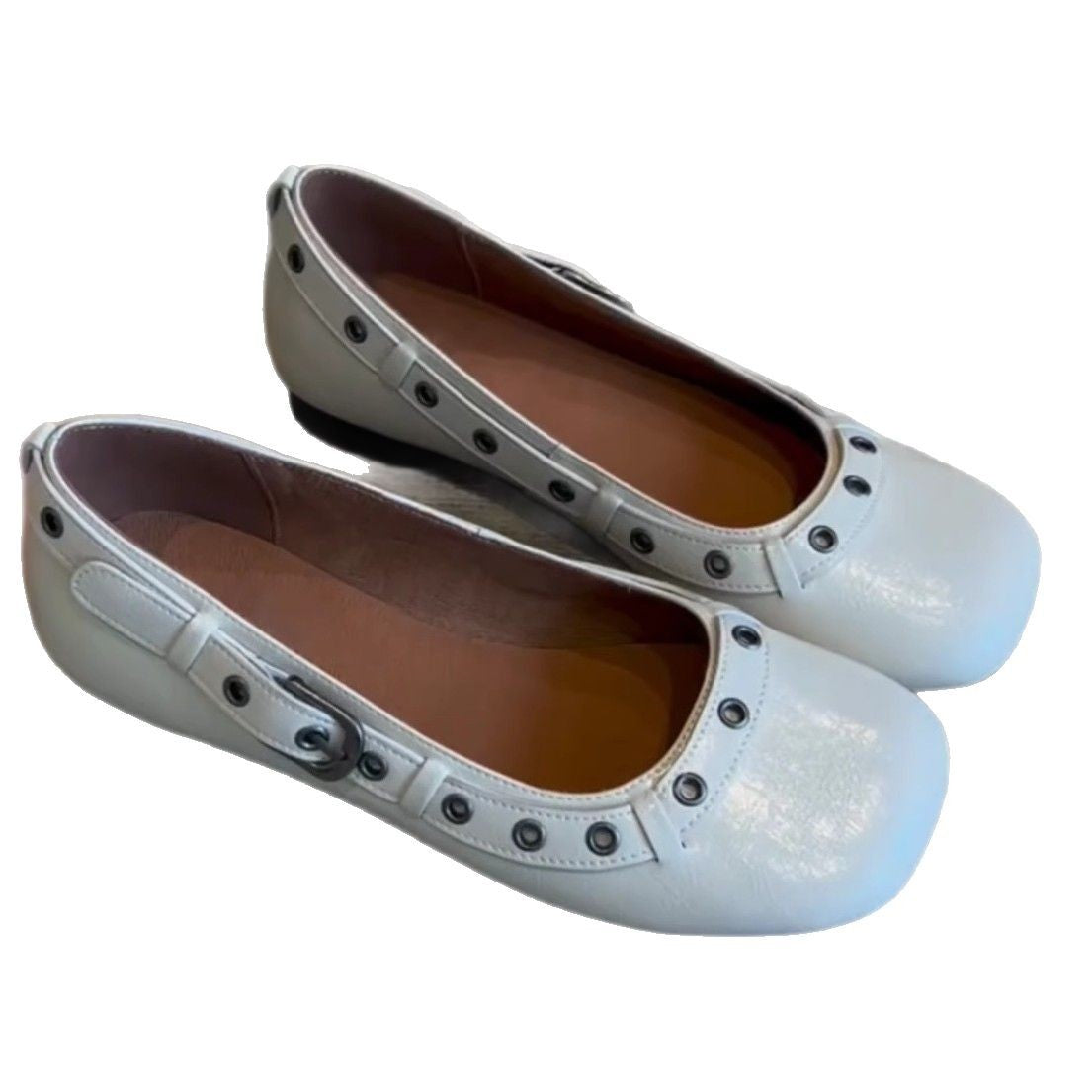 Damen Ballerinas Bequem Elegant Schnalle