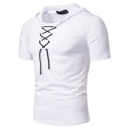 Herren Kapuzenpullover Schnürdesign Modern Sportlich