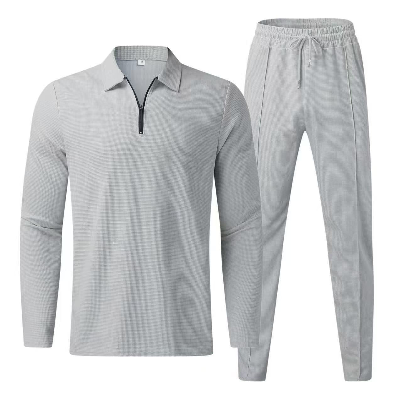 Herren Trainingsanzug Sportlich Reißverschluss Funktionsshirt - BerlinGlamour