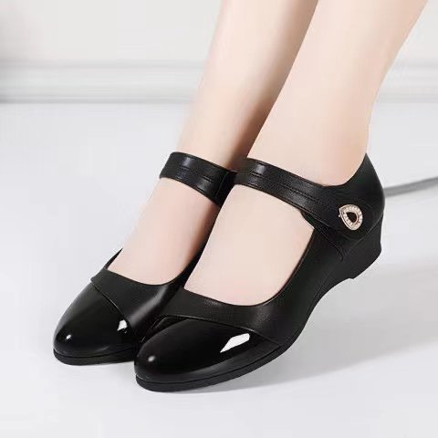 Damen Ballerinas Elegante Schuhspitze Mit Riemen
