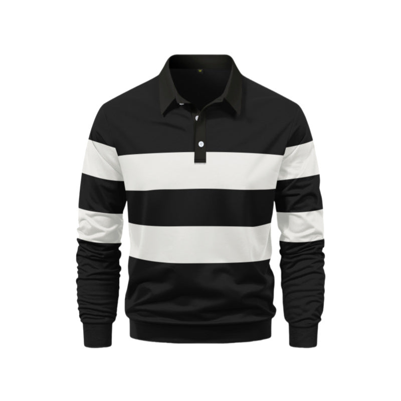 Herren Polo-Shirt Sportlich Streifen-Design Modern