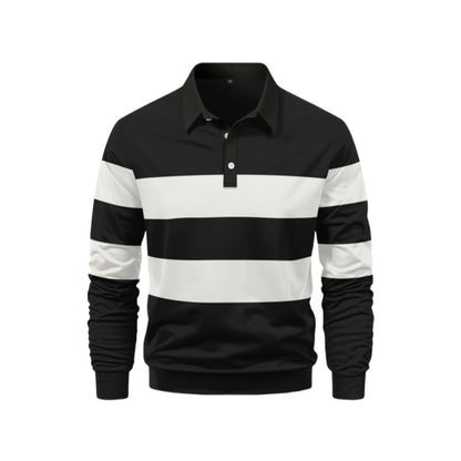 Herren Polo-Shirt Sportlich Streifen-Design Modern