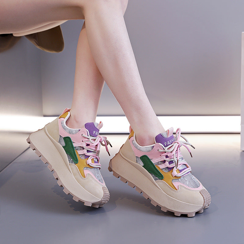 Damen Sneaker Trendy Ergonomisch mit Weichem Innenfutter