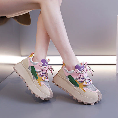Damen Sneaker Trendy Ergonomisch mit Weichem Innenfutter