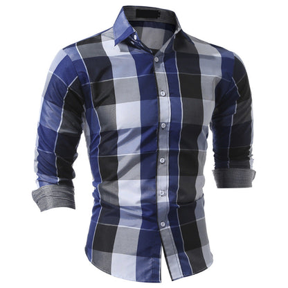 Herren Hemd Langarm Karo Modern Berlin Style