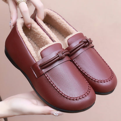Damen Mokassins Warm Bequem Elegante Wintermode