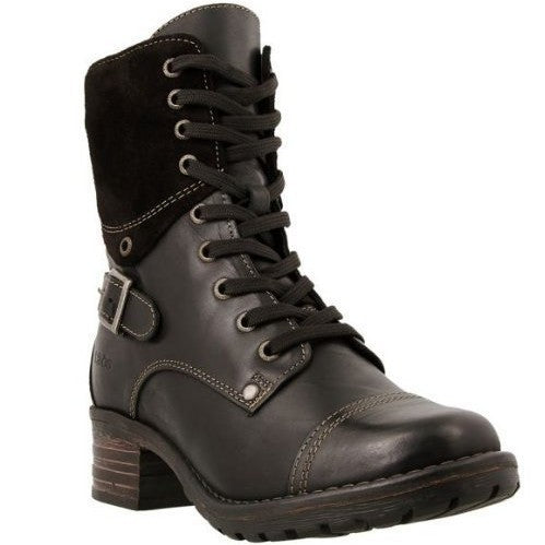 Damen Schnürstiefel Robust Modisch Schnalle