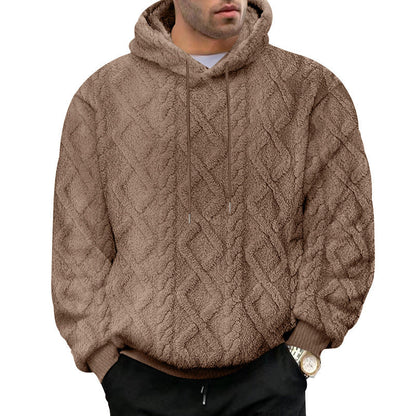 Herren Fleece Hoodie Strukturiert Kuschelig Modern