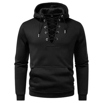 Herren Kapuzenpullover Modisch Schnüren Design Großstadtchic