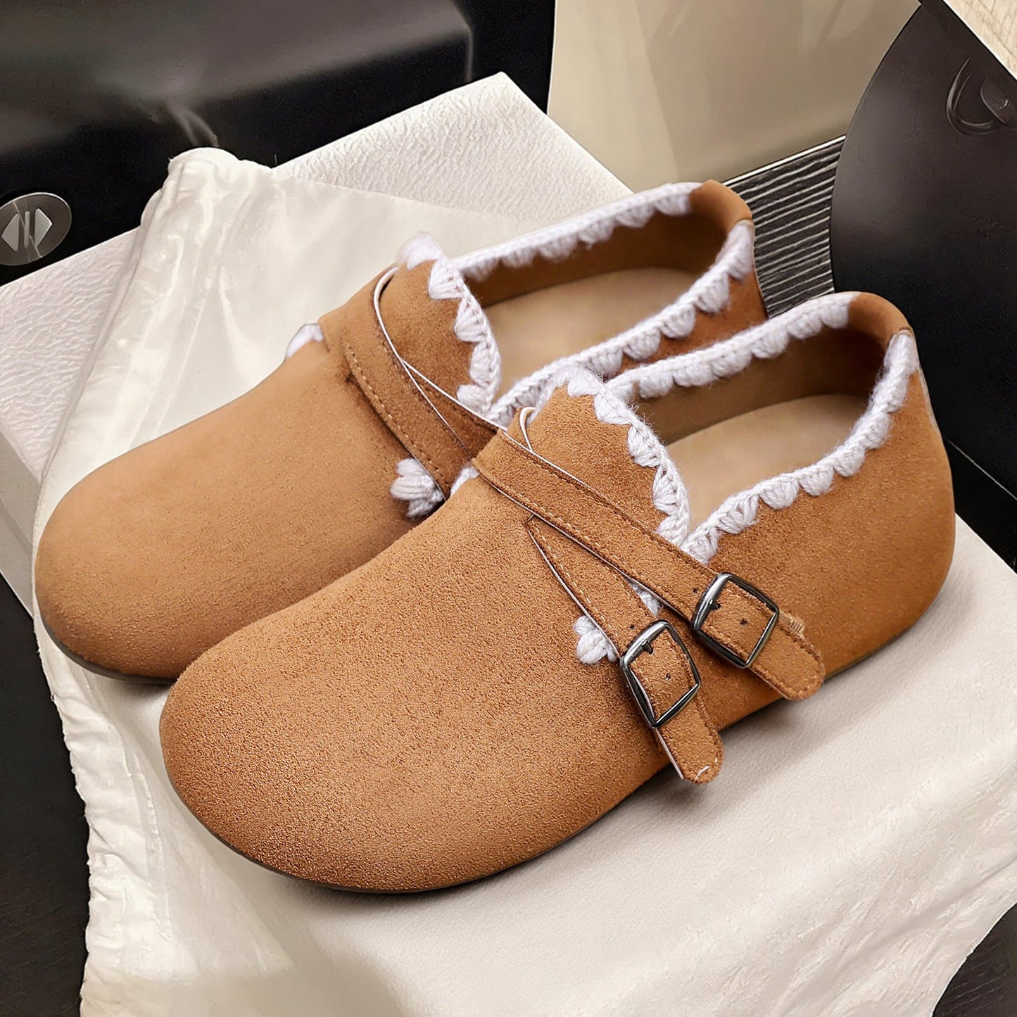 Damen Hüttenschuhe Bequem Weich Verstellbar