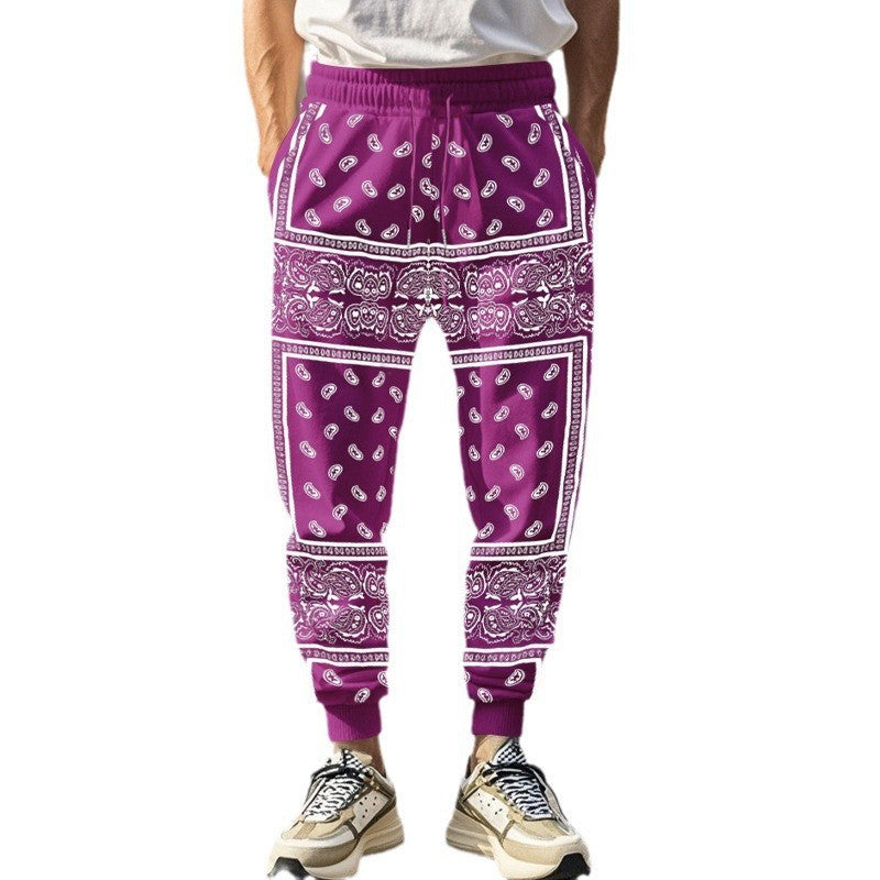 Herren Jogginghose Bandana Style Bequem Modern